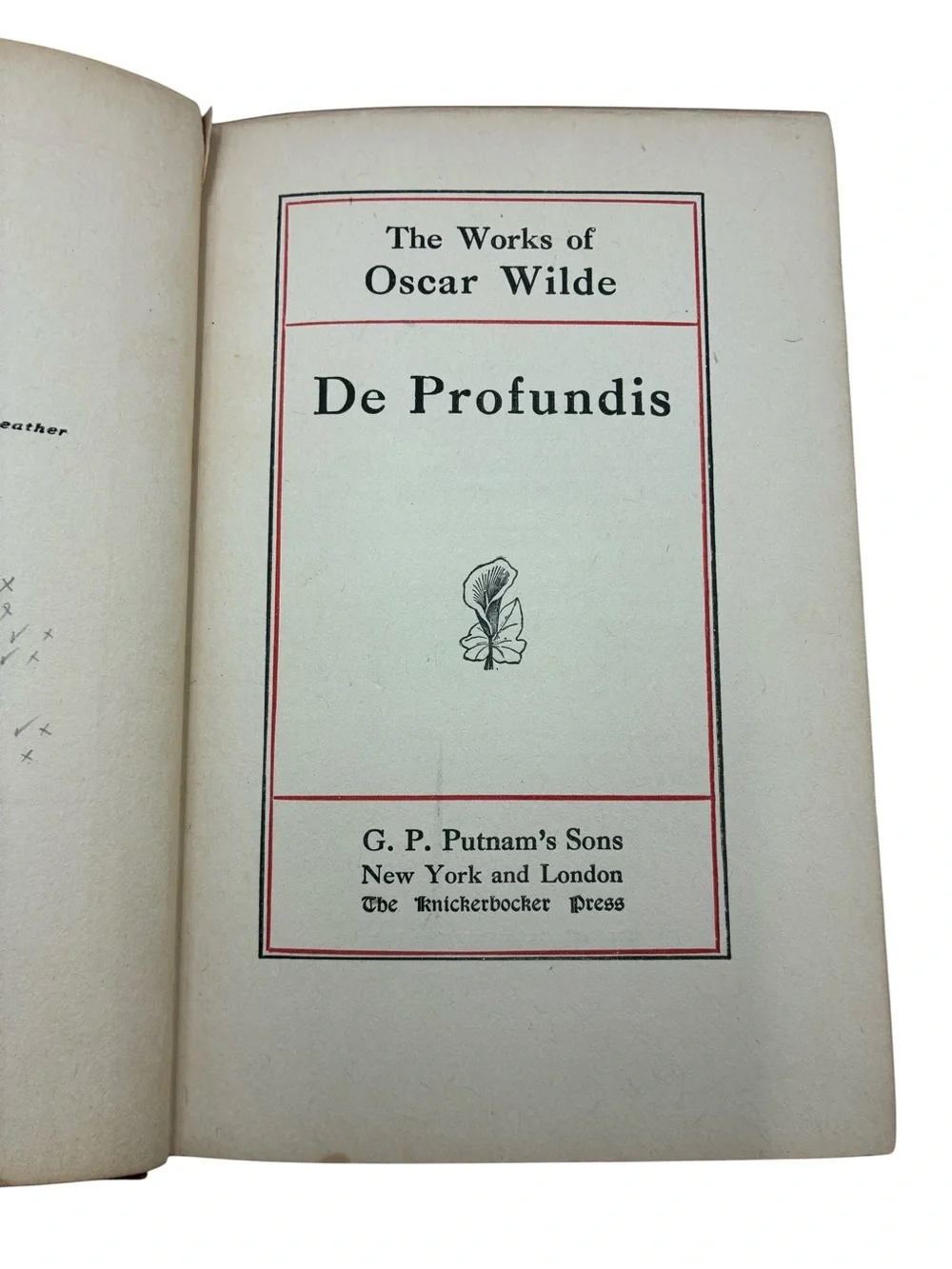 1909 De Profundis Oscar Wilde Ravenna Edition G.P. Putnam's Sons Antique Book